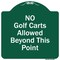 Signmission No Golf Carts Allowed Beyond This Point Heavy-Gauge Aluminum Sign, 18" x 18", GW-1818-9830 A-DES-GW-1818-9830 - alternate 1